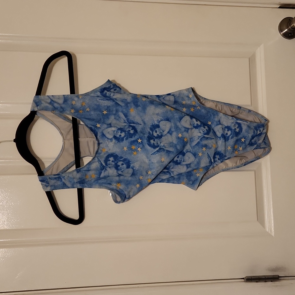 Adult medium Angels racer back keyhole leotard
